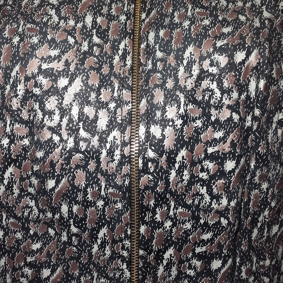 Jessica London Rose Gold Leopard Leather Jacket 16W NWT - Picture 7 of 10